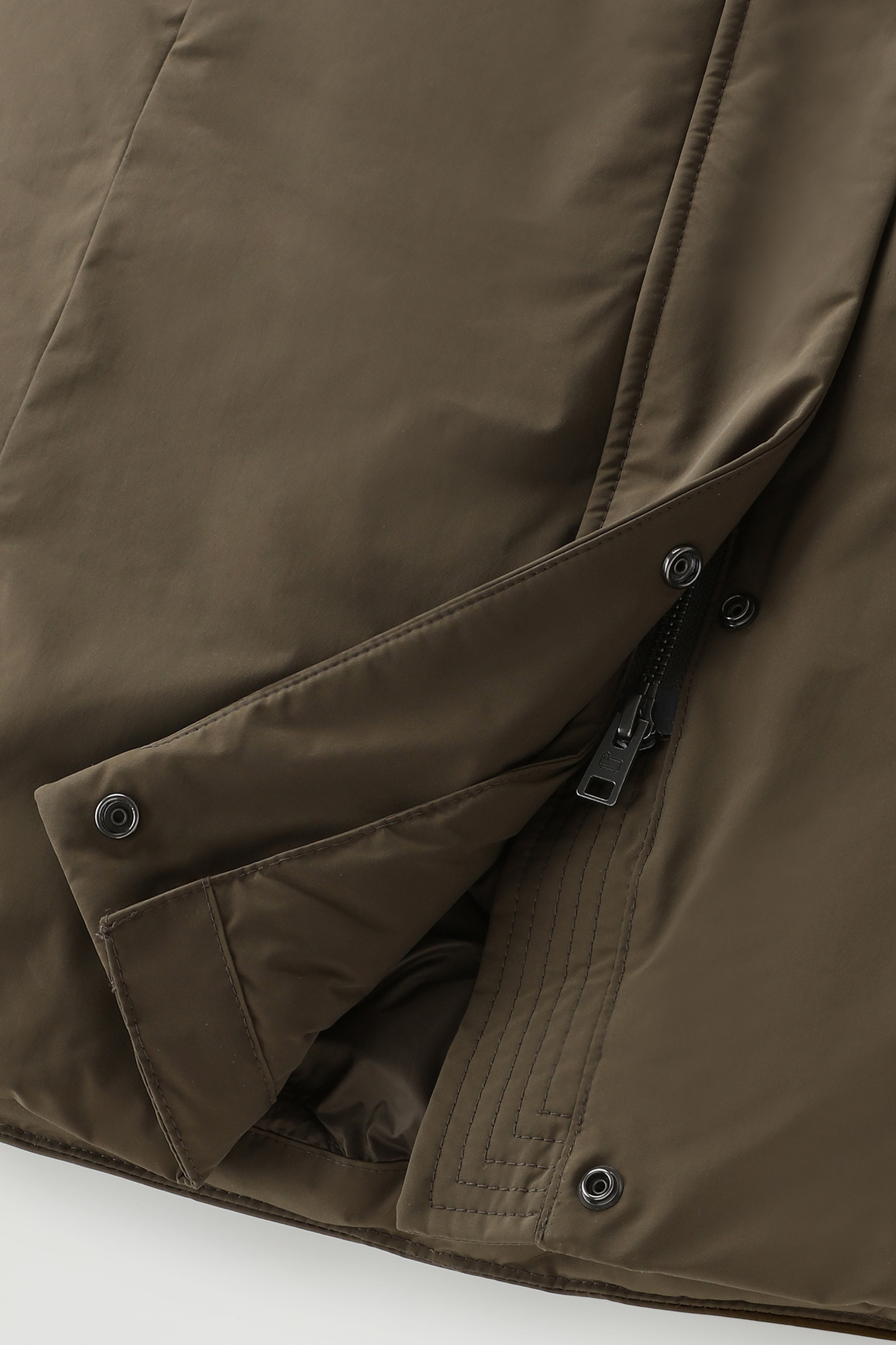Luxury Boulder Parka in Urban Touch Fabric with Faux Fur Liner Green photo 9 | Woolrich