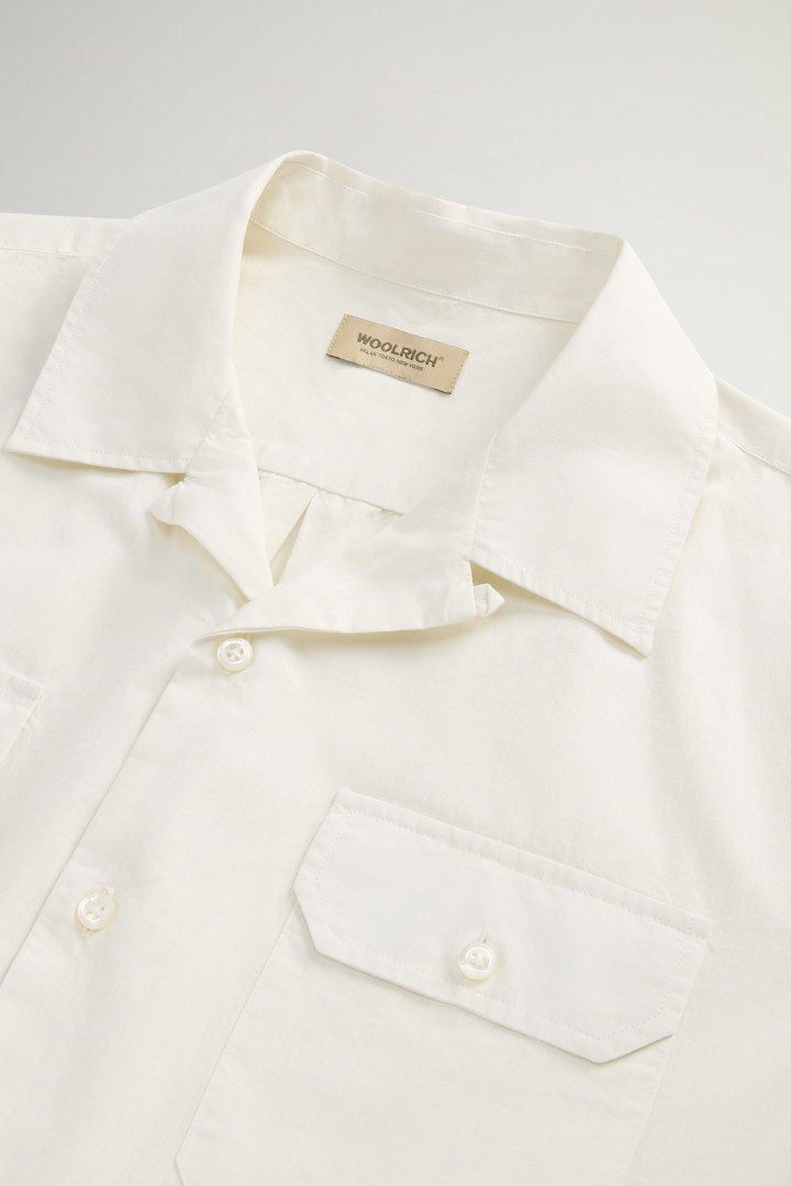 Garment-Dyed Pure Cotton Pima Ripstop Shirt White photo 6 | Woolrich