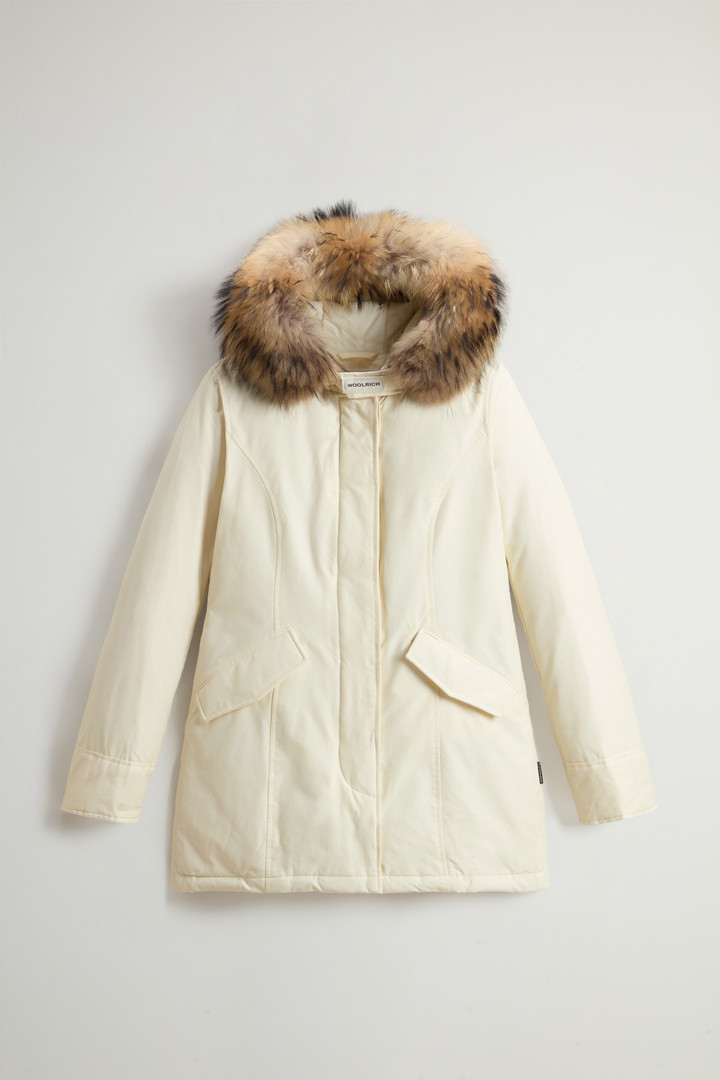 Arctic Parka in Ramar Cloth with Detachable Fur Trim White photo 6 | Woolrich