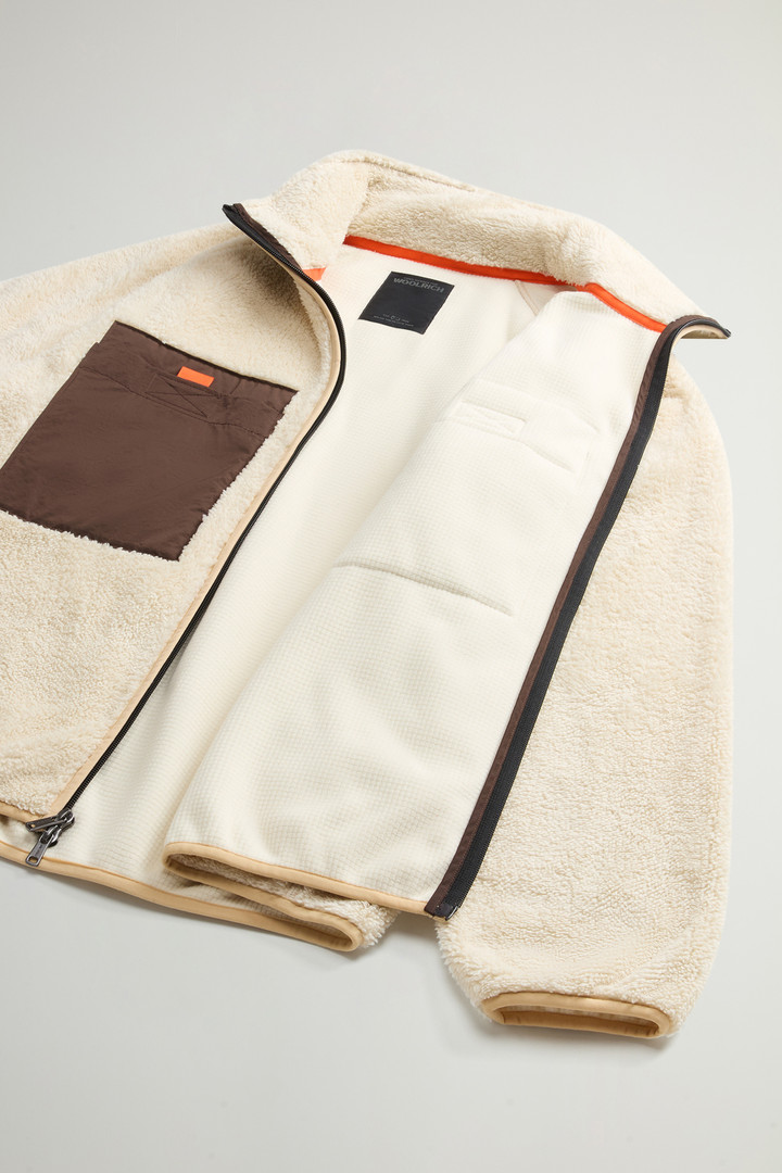 Sherpa Fleece Sweatshirt with Contrasting Details by Todd Snyder Beige photo 10 | Woolrich