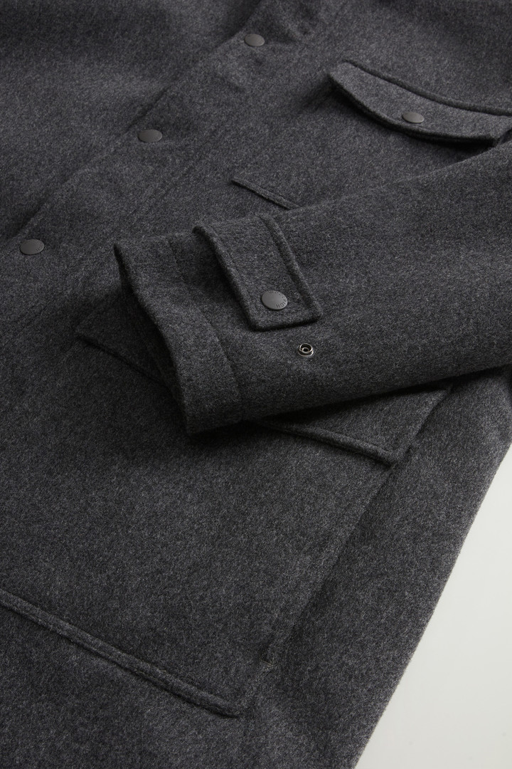 Coat in Loro Piana Italian Pure Virgin Wool Fabric Gray photo 7 | Woolrich