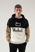 und Fitnesskleidung Sweatshirts Woolrich LUXURY CREWNECK CREME SWEATSHIRT in Weiß für Herren Training Herren Bekleidung Sport- 