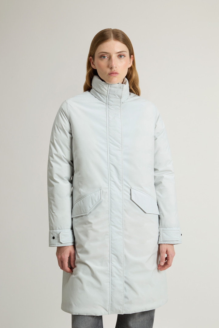 Long Cloud Jacket with Foldaway Hood Gray photo 1 | Woolrich