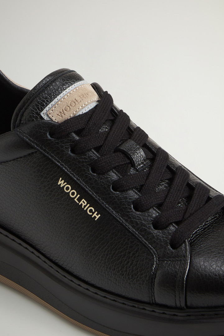 Arrow Sneakers in Tumbled Leather Black photo 5 | Woolrich