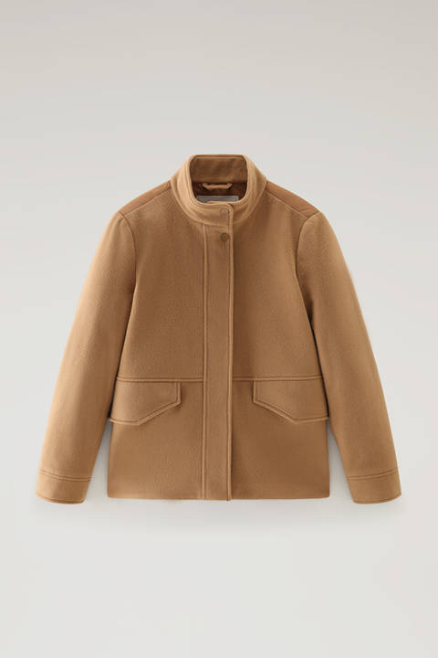 Kuna Jacket in Wool and Cashmere Blend Brown | Woolrich