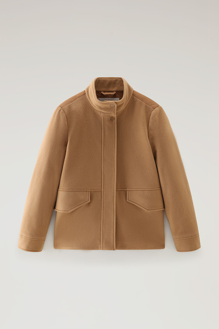 Kuna Jacket in Wool and Cashmere Blend Brown photo 1 | Woolrich
