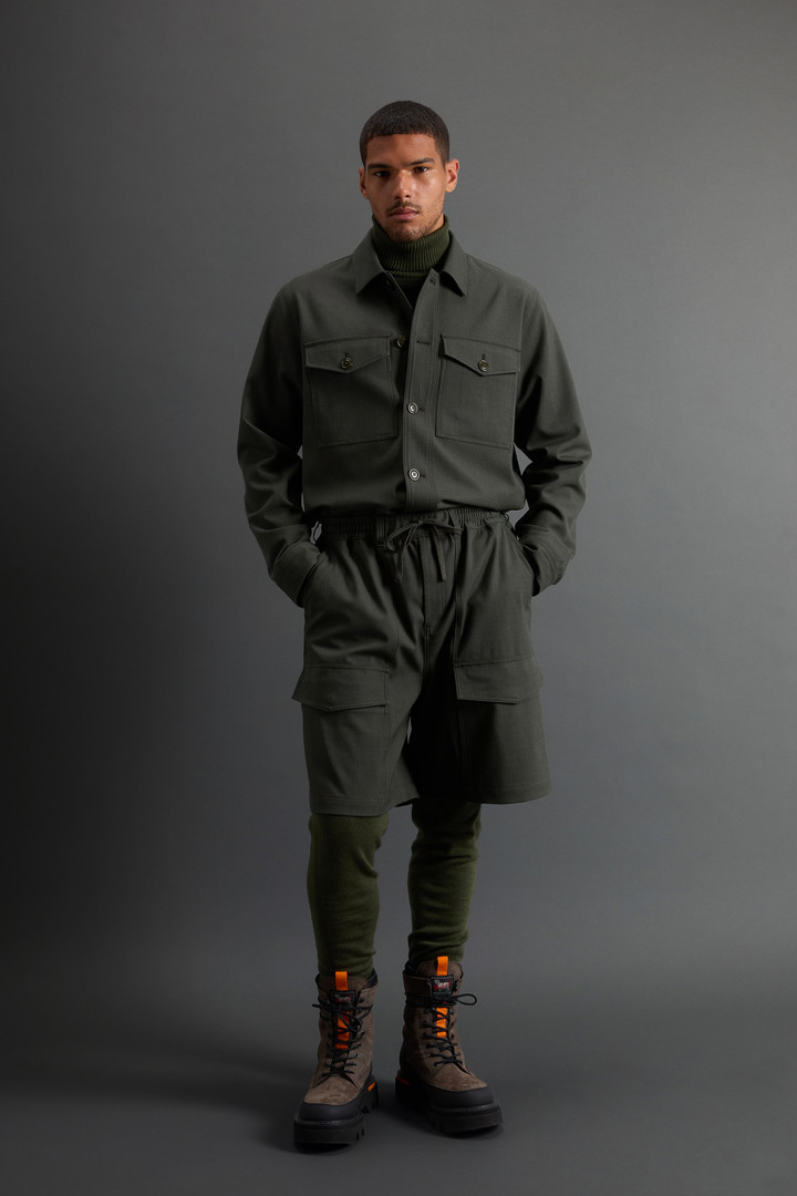 Stretch Wool Overshirt by Todd Snyder Green photo 2 | Woolrich