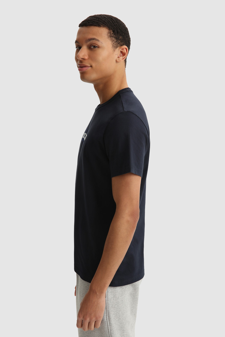 Katoenen T-shirt met macro logo