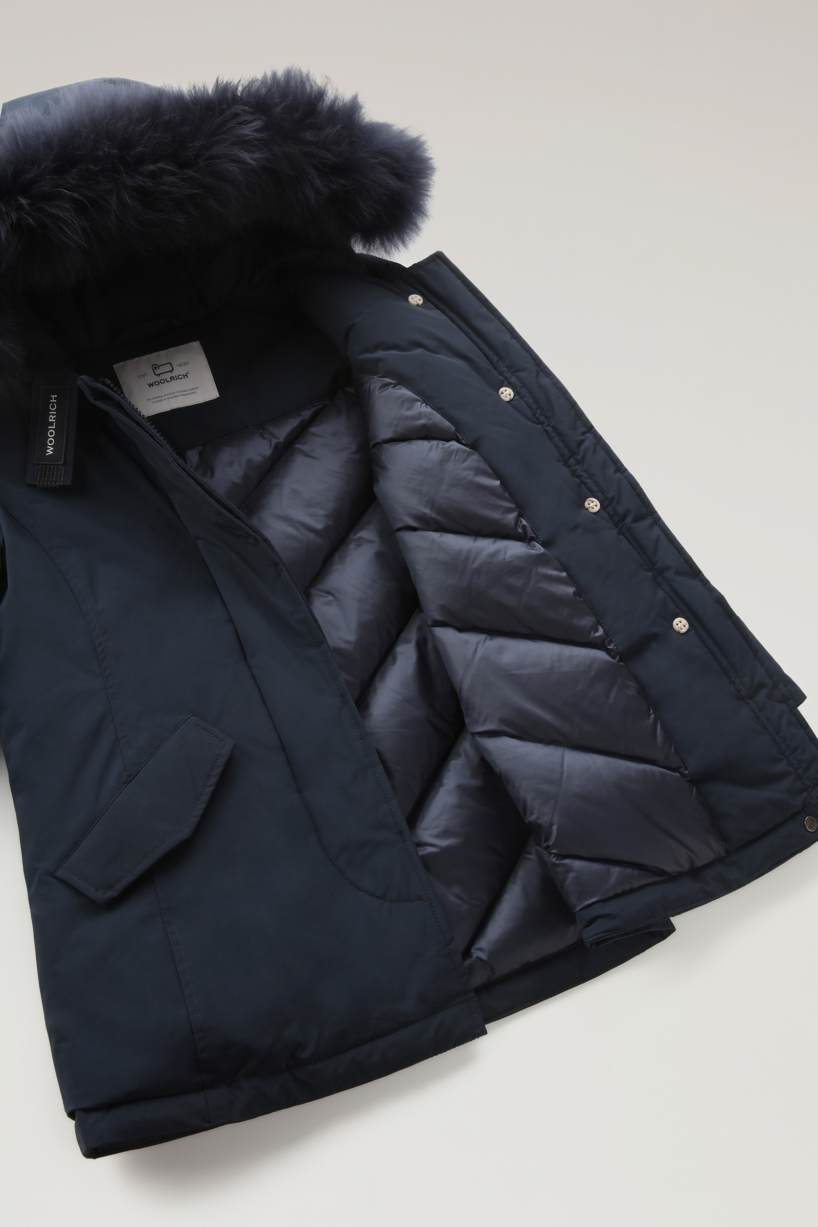 Luxury Arctic Parka en Urban Touch pour fille avec fourrure de cachemire bleu photo 7 | Woolrich