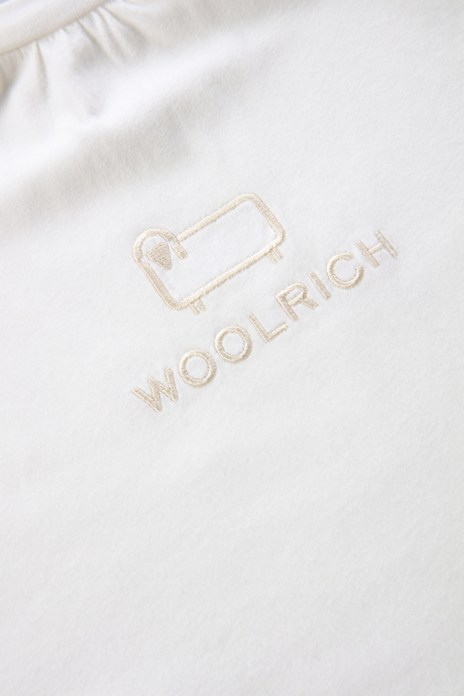 Girls' Logo Tee in Organic Cotton White photo 4 | Woolrich