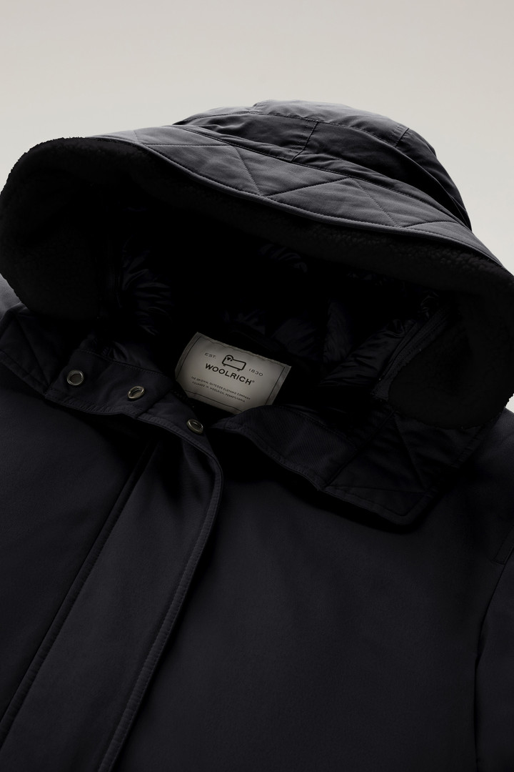 Long Parka in Brushed Ramar Cloth Black photo 2 | Woolrich