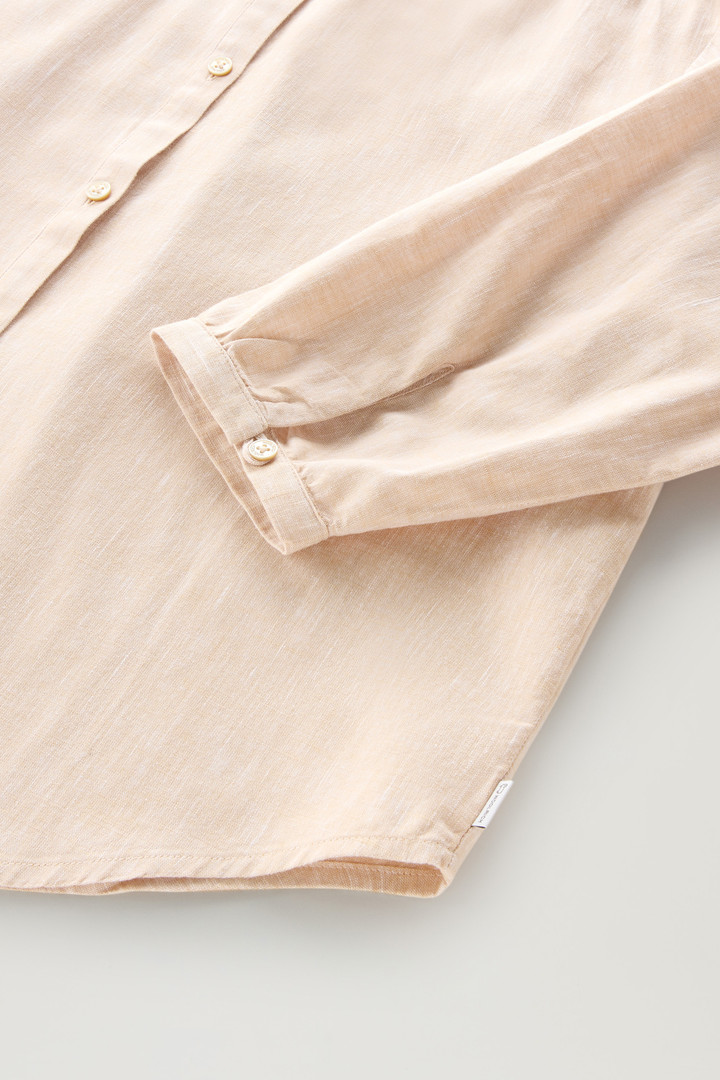 Camicia alla coreana in misto lino e cotone Beige photo 7 | Woolrich