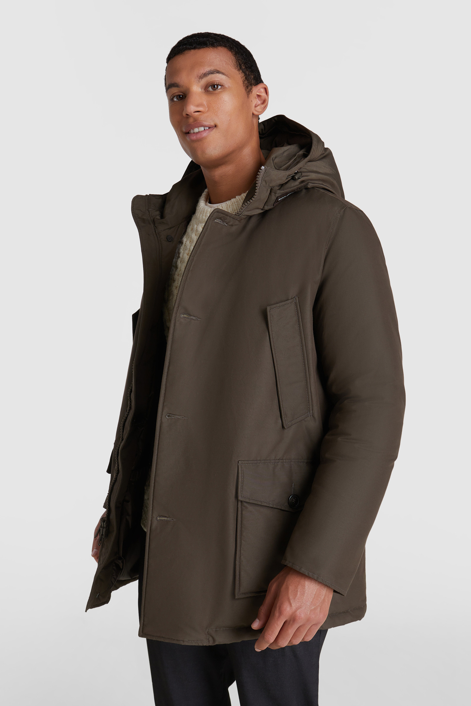 Arctic Parka pelliccia in tinta
