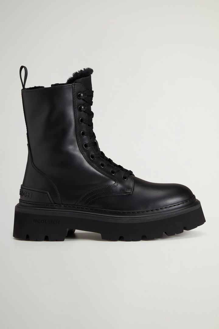 Leather Logger Combat Boots Black photo 1 | Woolrich