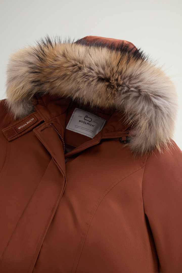 Arctic Parka in Ramar Cloth with Detachable Fur Trim Brown photo 7 | Woolrich