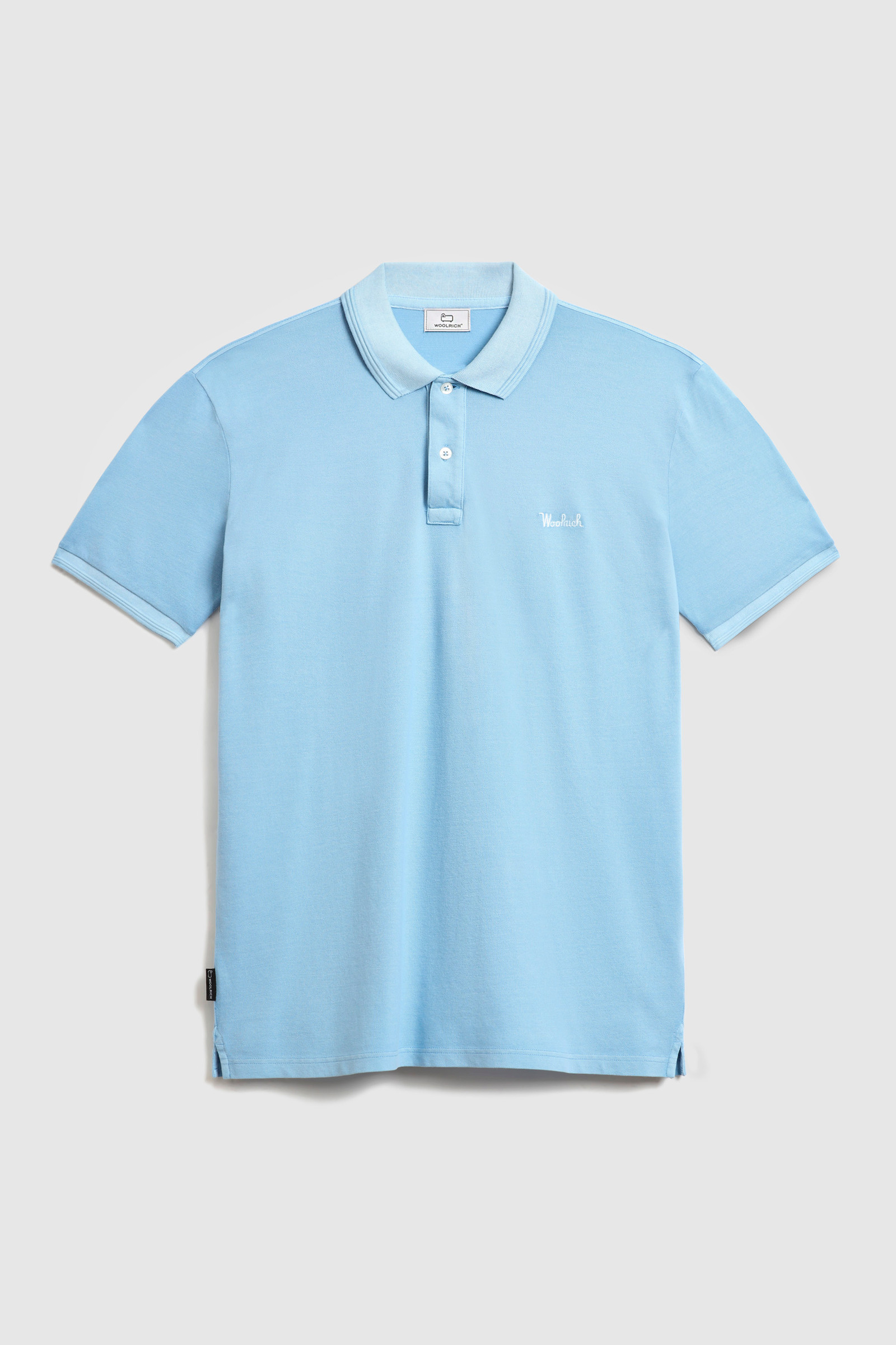 Polo Mackinack en piqué de coton teint en pièce bleu photo 4 | Woolrich