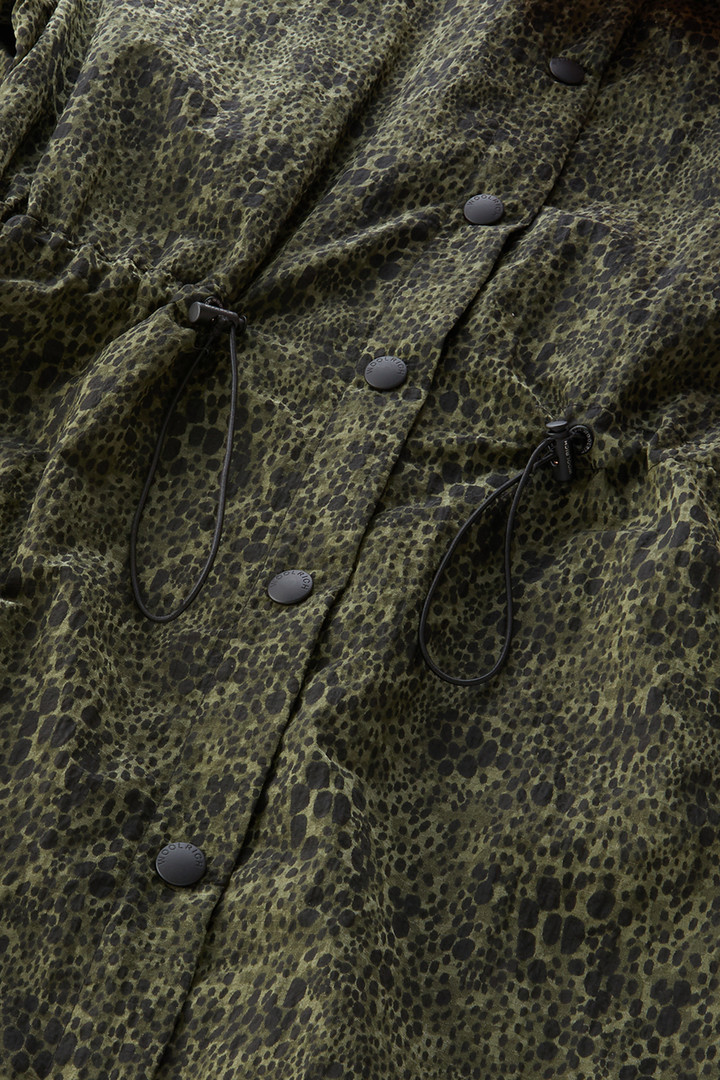 Shirt Dress in Ripstop Crinkle Nylon with Camo Print Green photo 6 | Woolrich