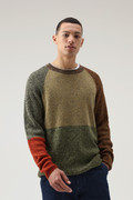 Suéter de cuello redondo con bloques de color