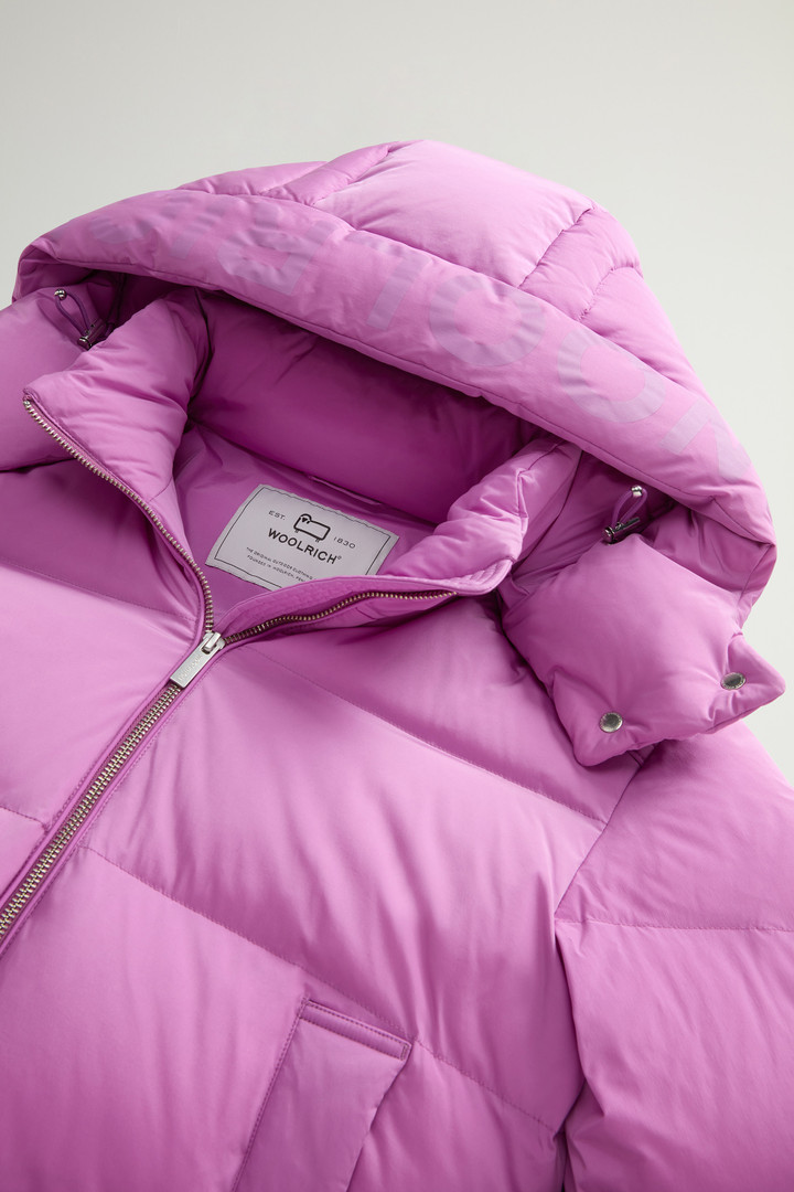 Short Alsea Down Jacket in Stretch Nylon with Detachable Hood Pink photo 7 | Woolrich