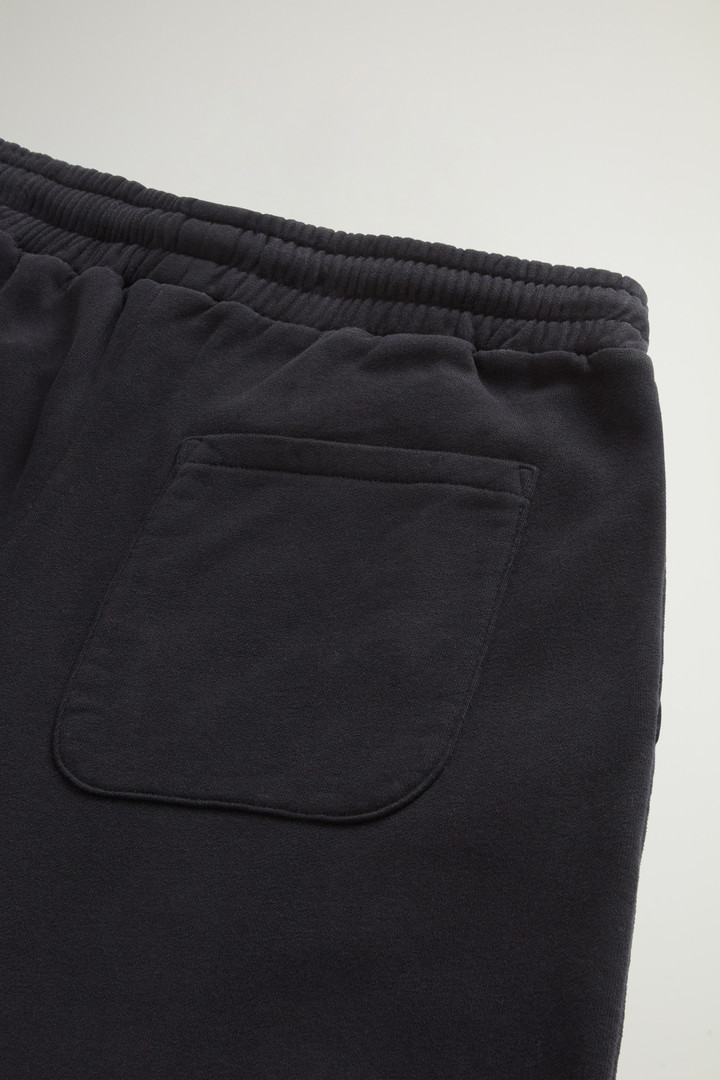 Pure Cotton Pants with Drawstring and Rear Pocket Black photo 8 | Woolrich