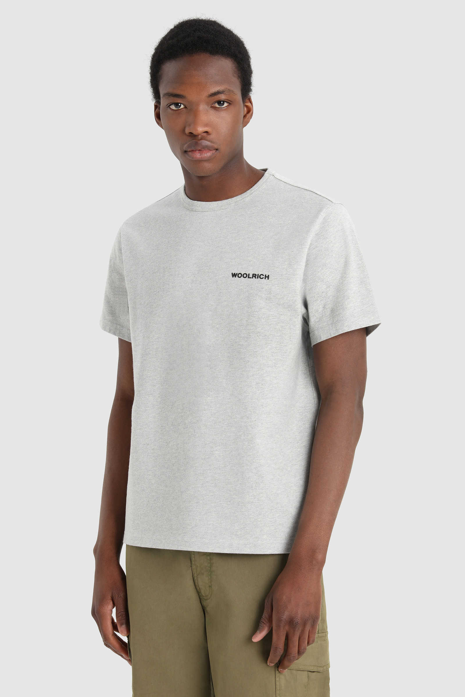 T-Shirt mit Aufdruck auf der Rückseite Grau photo 2 | Woolrich