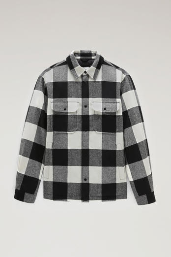 Alaskan Padded Check Overshirt in Recycled Italian Wool Blend Multicolor | Woolrich