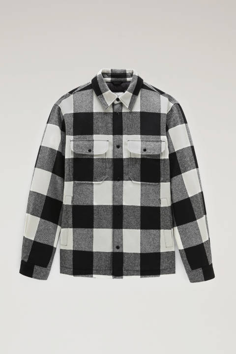 Alaskan Padded Check Overshirt in Recycled Italian Wool Blend Multicolor | Woolrich