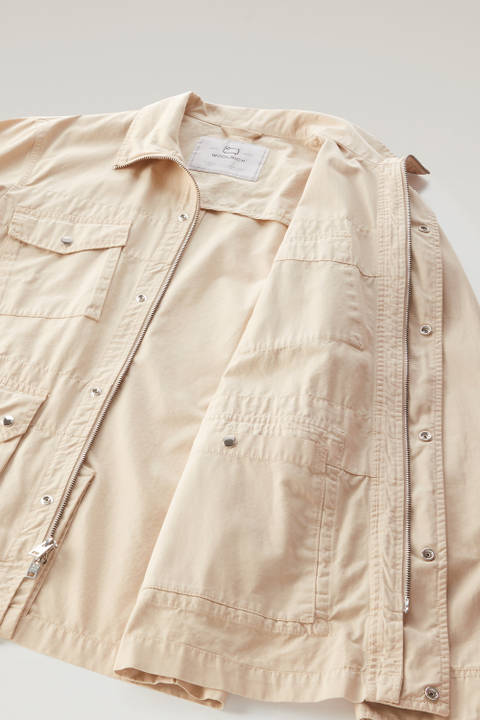 Giacca tinta in capo in puro cotone Beige photo 2 | Woolrich