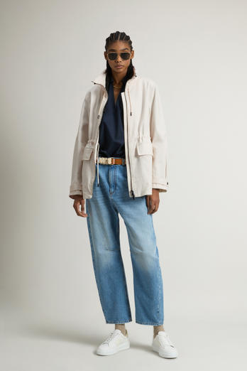 Pure Cotton Field Jacket White | Woolrich