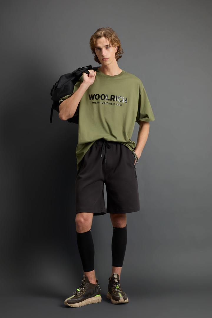 Pure Cotton T-Shirt with Logo by Todd Snyder Green photo 2 | Woolrich