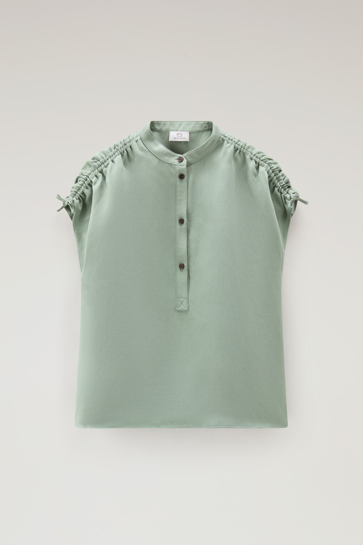 Blusa in misto lino Verde photo 5 | Woolrich