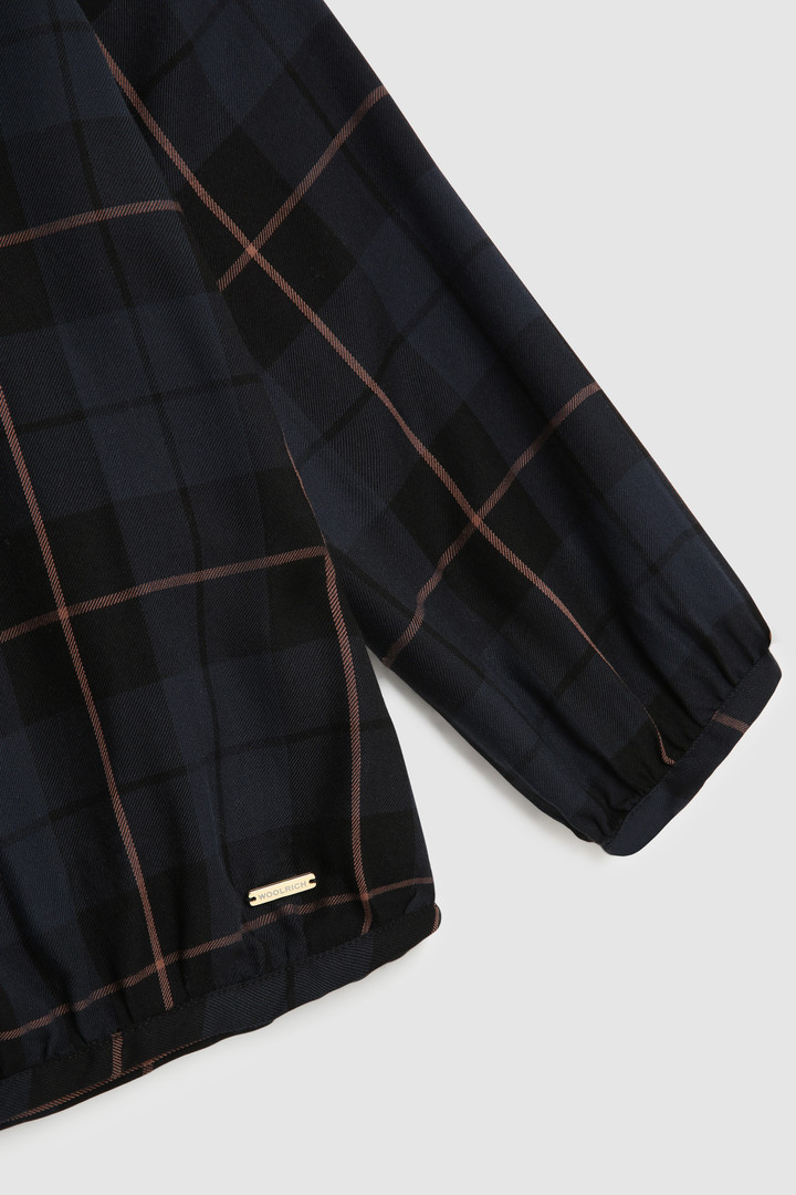 Blouse en sergé avec motif à carreaux pour fille