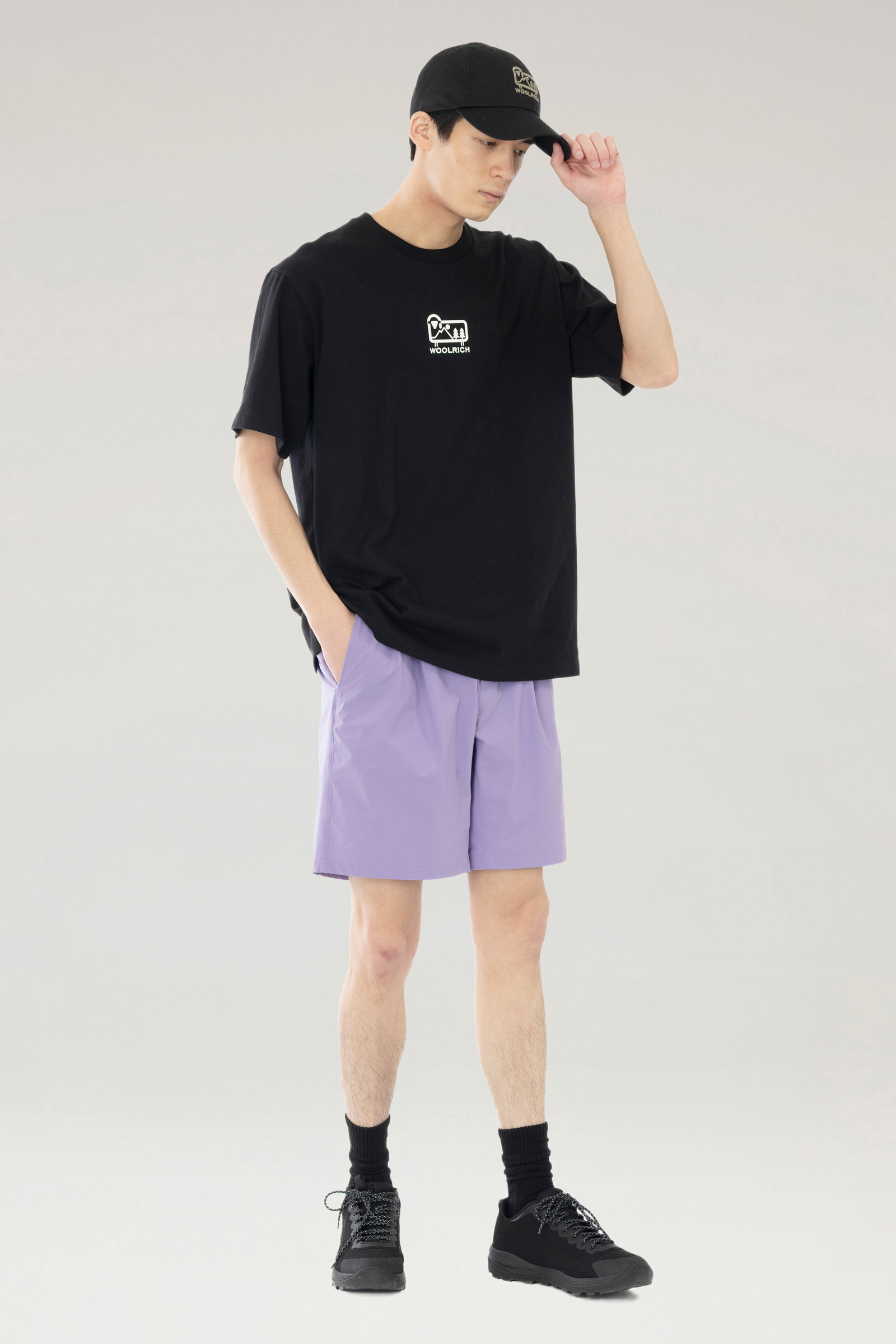 Small Sheep T-shirt in Pure Cotton Jersey Black photo 2 | Woolrich