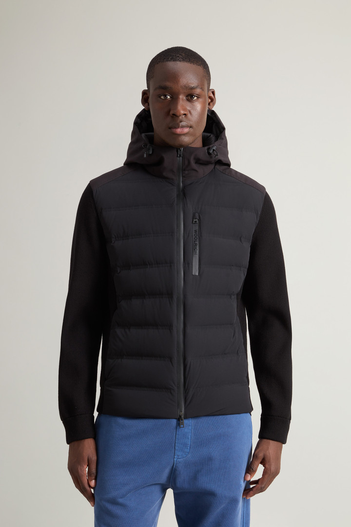 Bering Hybrid Jacket in Stretch Nylon with Matte Finish Black photo 1 | Woolrich