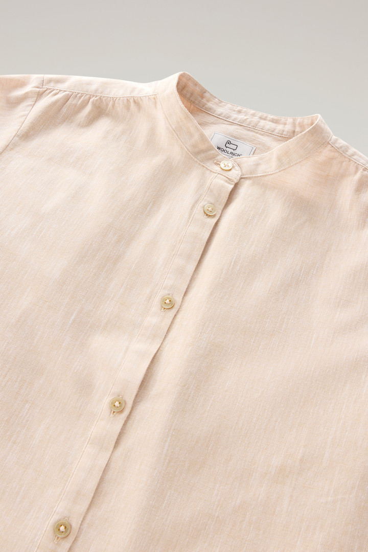 Camicia alla coreana in misto lino e cotone Beige photo 6 | Woolrich