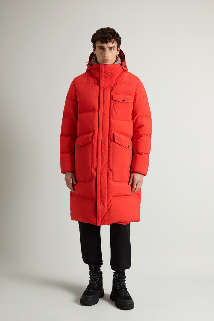 Garment-Dyed Quilted Nylon Parka Orange photo 1 | Woolrich