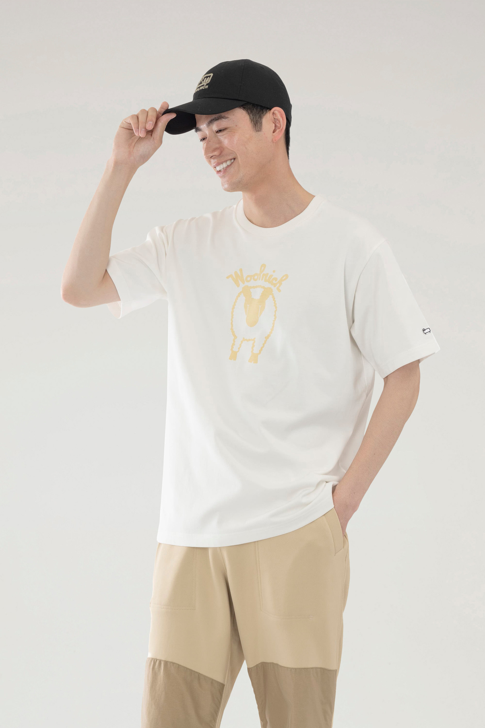 Sheep T-shirt in Pure Cotton White | Woolrich