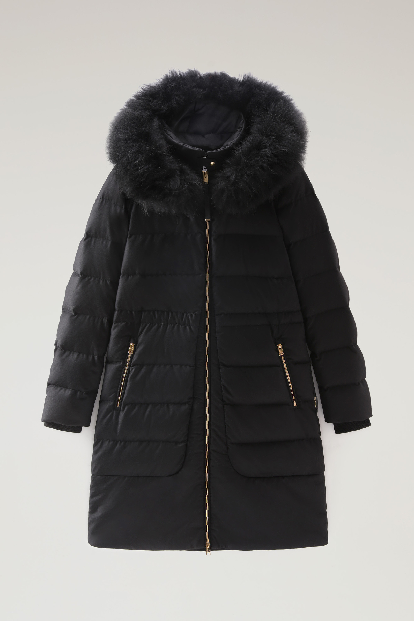 Women's Luxury Long Parka Crafted with a Loro Piana Fabric in Wool and ...