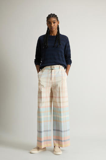 Pantalones de mezcla de algodón con cinturón Multicolor | Woolrich