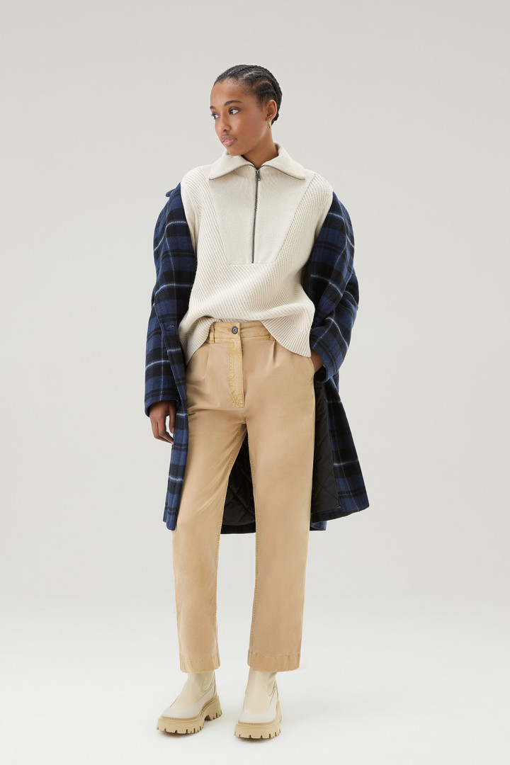 Women's Half-Zip Sweater in Wool Blend white | Woolrich US