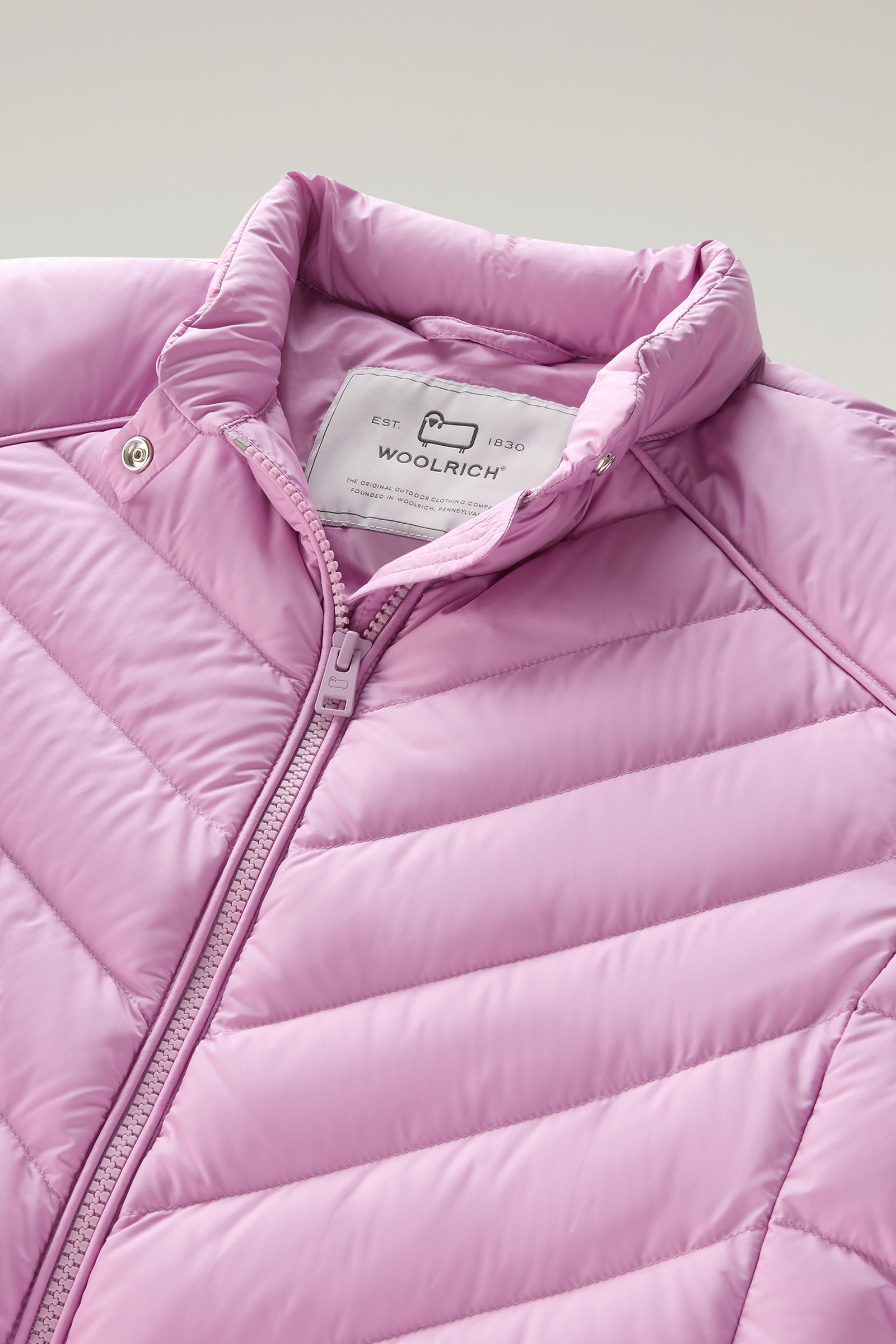 Giacca corta imbottita con trapuntatura Chevron rosa photo 6 | Woolrich
