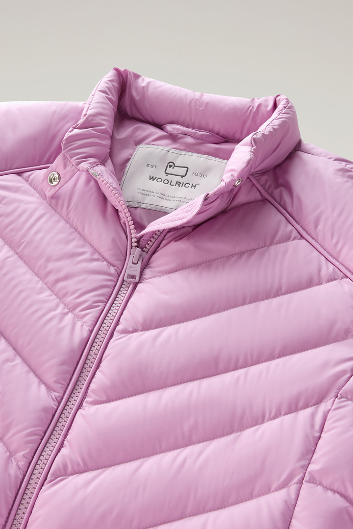Short Padded Jacket with Chevron Quilting Pink photo 6 | Woolrich