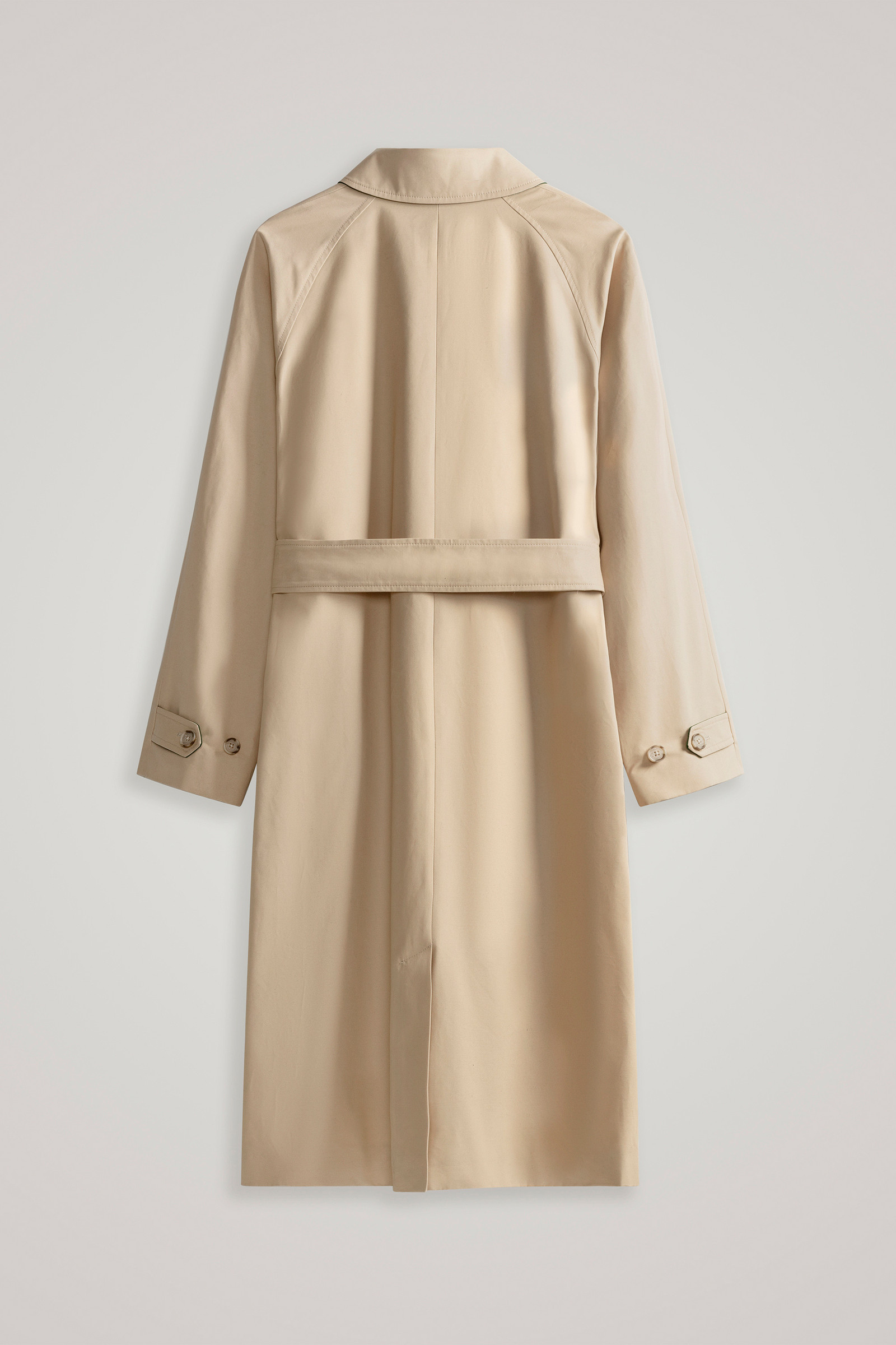 Trenchcoat van zacht Byrd-katoen met afneembare tas - Daniëlle Cathari / Woolrich beige photo 6 | Woolrich
