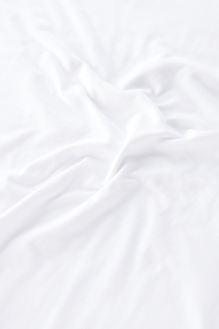 T-shirt en pur coton avec impression au dos Blanc photo 4 | Woolrich