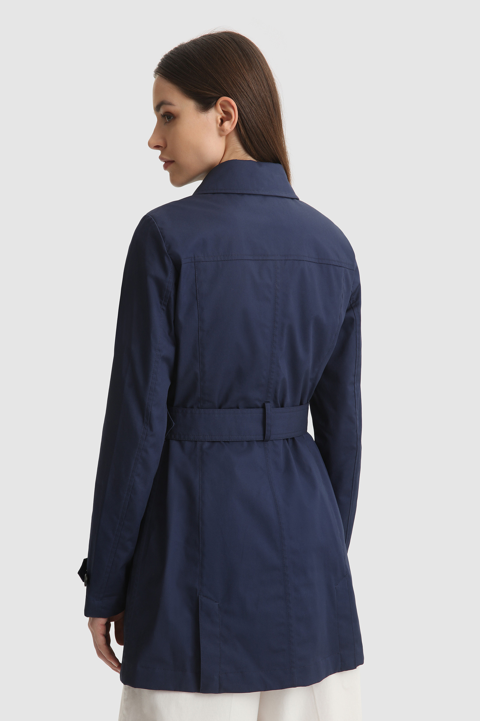 Jessamine Belted Trench Coat Blue photo 4 | Woolrich