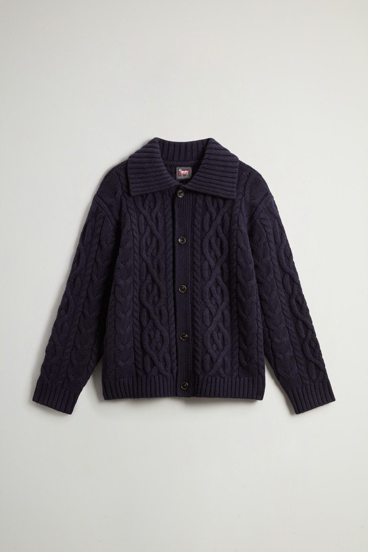 Cardigan in Italian Pure Merino Wool by Todd Snyder Blue photo 5 | Woolrich