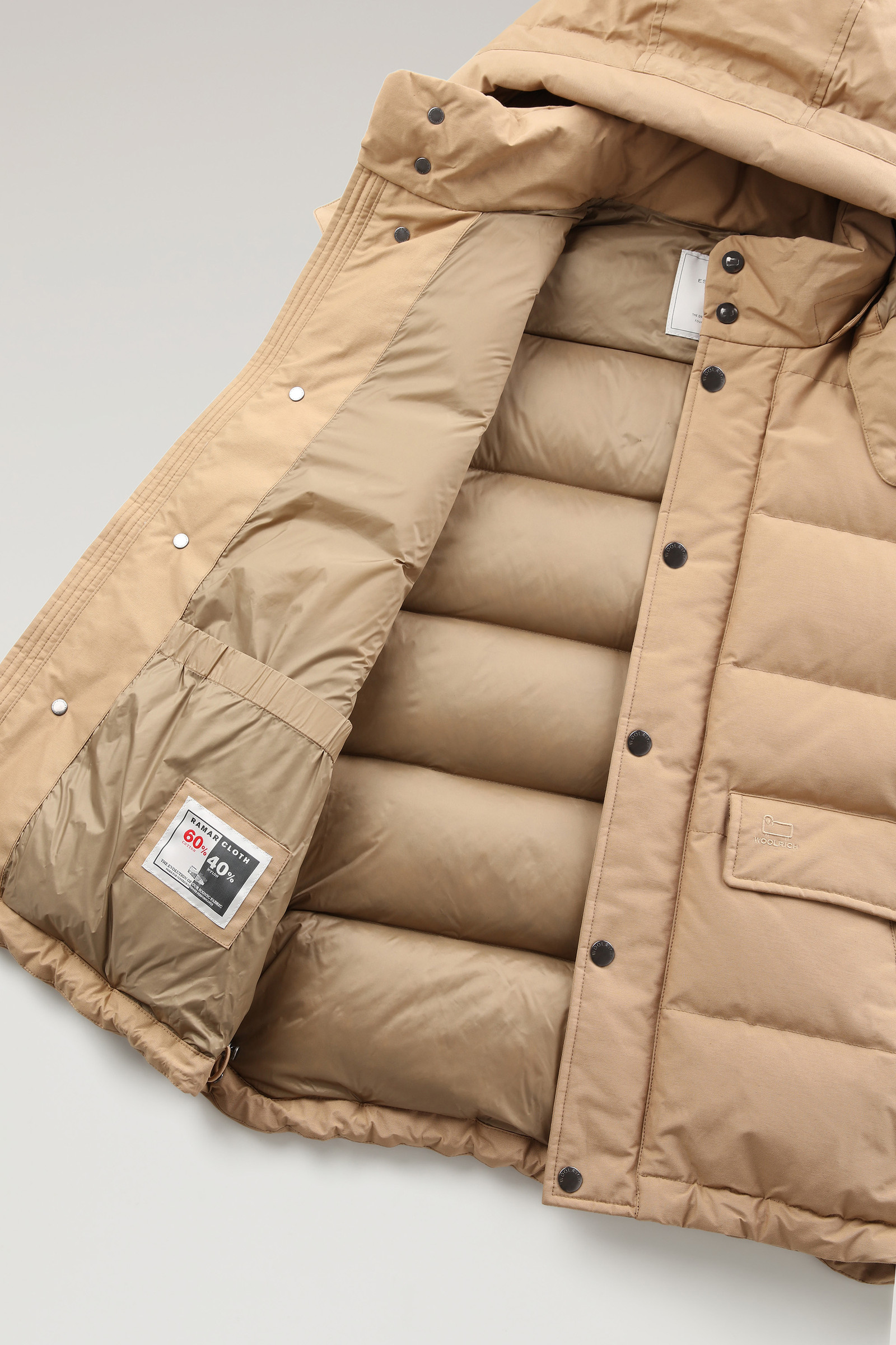 Aleutian Vest with Detachable Hood Khaki photo 10 | Woolrich