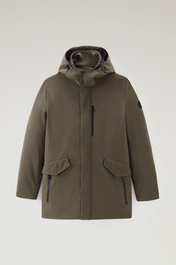 Barrow Mac Softshell Coat Green | Woolrich