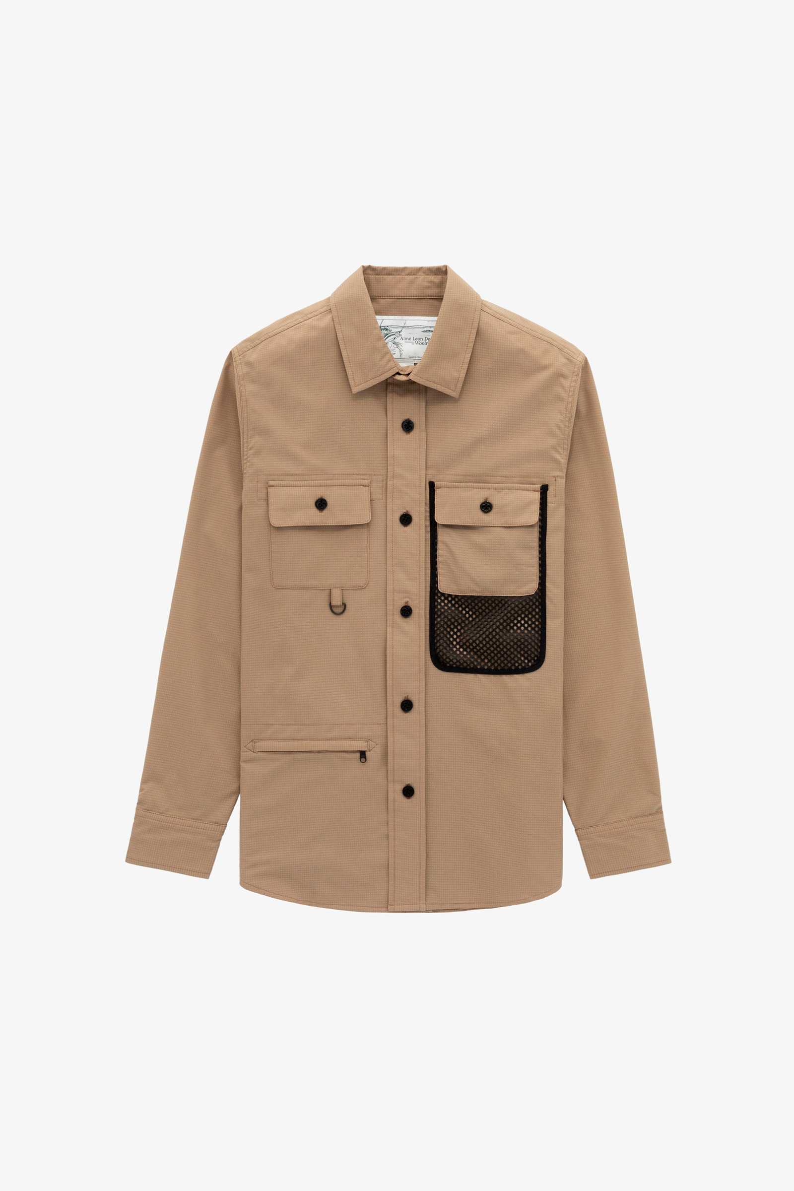Chemise Fly Fishing Aimé Leon Dore / Woolrich beige | Woolrich