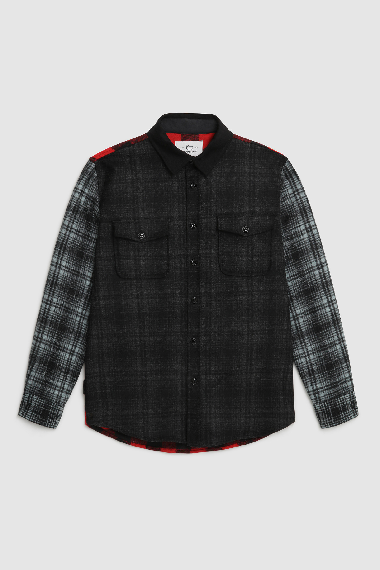Camisa Alaskan Melton de lana italiana reciclada grey photo 6 | Woolrich